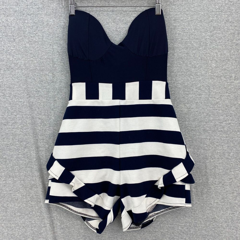 Elegant Striped Strapless Jumpsuit